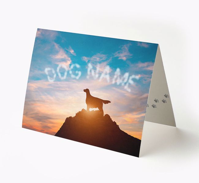 Sunset Cloud: Personalized {breedCommonName} Silhouette Card